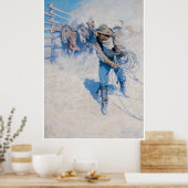 Cowboy mit Pferd, 1904 Poster (Küche)