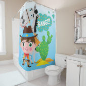 Cowboy mit Pferd Duschvorhang (Beispiel)