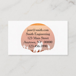 Cowboy mit Pferd Wilder West Sonnenuntergang Lands Visitenkarte