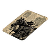 Cowboy mit Pferdeillustrierung Western Art Magnet (Linke Seite)