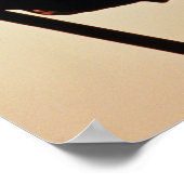 Cowboy mit US Flagge, Silhouette Poster (Ecke)