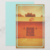 Cowboy Motel Vintag Stationary Briefpapier (Vorne/Hinten)