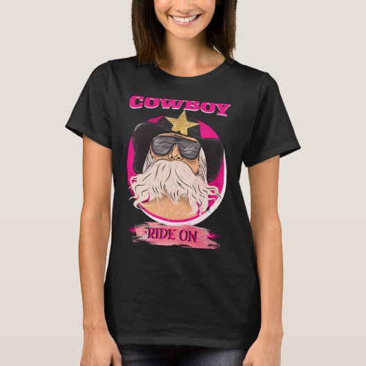 Cowboy-Motorrad T-Shirt (Vorderseite)