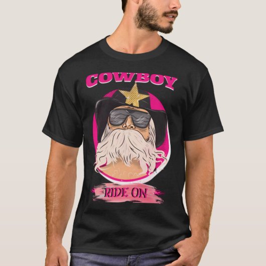 Cowboy-Motorrad T-Shirt (Vorderseite)