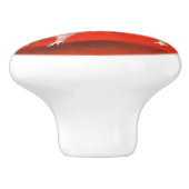 Cowboy Mouse Riding Guinea Schweineknopf Keramik Keramikknauf (Seitenansicht)