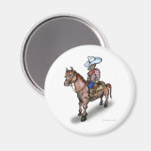 Cowboy n Pferd Magnet (Vorderseite/Rückseite)