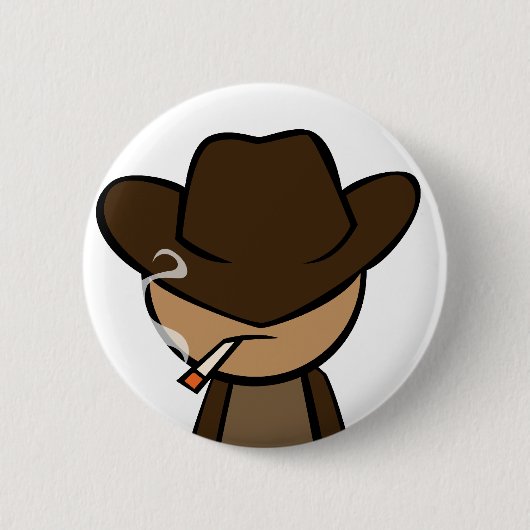 Cowboy-Nahaufnahme Button (Vorderseite)