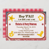 Cowboy Niedlich Boy oder Girl Baby Shooter - Einladung (Vorne/Hinten)