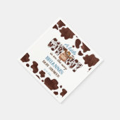 Cowboy niedliches Kinderpferd Western Babydusche b Serviette (Ecke)