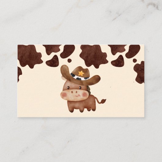 Cowboy niedliches Pferd Western Buchungsanfrage Begleitkarte (Rückseite)