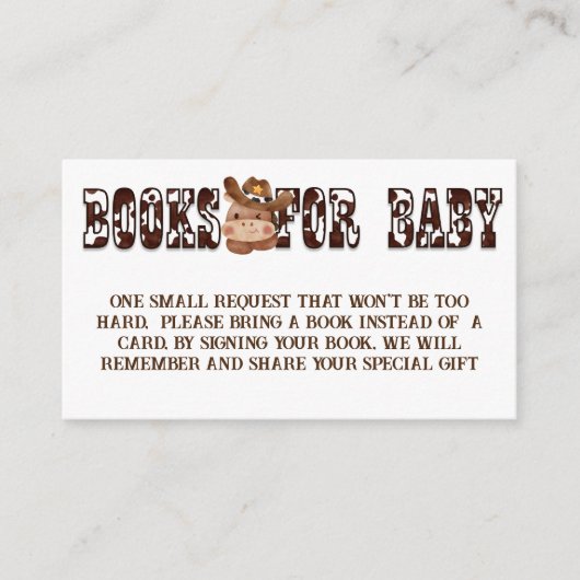 Cowboy niedliches Pferd Western Buchungsanfrage Begleitkarte (Vorderseite)