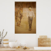 Cowboy nimmt mich als Kunstdrucker ab Poster (Küche)