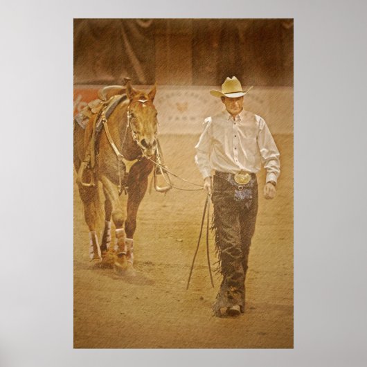 Cowboy nimmt mich als Kunstdrucker ab Poster (Vorne)