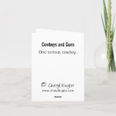 Cowboy Notecard Karte (Rückseite)