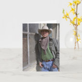 Cowboy Notecard Karte (Gelbe Blume)