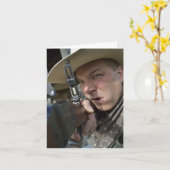 Cowboy Notecard Karte (Gelbe Blume)