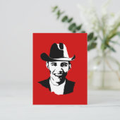 Cowboy Obama Postkarte (Stehend Vorderseite)