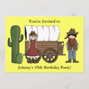 Cowboy oder Cowgirl Child Party - Kinder Western Einladung