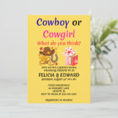 Cowboy oder Cowgirl Geschlecht Enthüllung Einladun (Stehend Vorderseite)