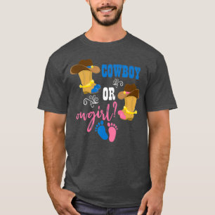 Cowboy oder Cowgirl Pregnancy Baby Gender Reveal T-Shirt