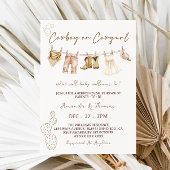 Cowboy oder Cowgirl Western Gender Reveve Einladun Einladung