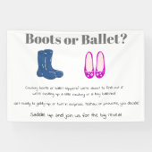Cowboy oder Girl Boots Balet Gender Reveal Banner (Horizontal)