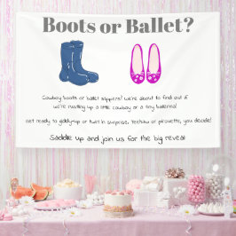 Cowboy oder Girl Boots Balet Gender Reveal Banner