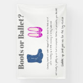 Cowboy oder Girl Boots Balet Gender Reveal Banner (Vertikal)