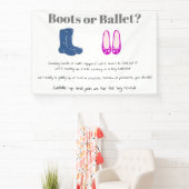 Cowboy oder Girl Boots Balet Gender Reveal Banner (InSitu)