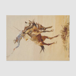 Cowboy on a Bucking Horse #2 by Edward Borein Seidenpapier