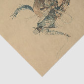 Cowboy on a Bucking Horse #3 by Edward Borein Seidenpapier (Ausschnitt)