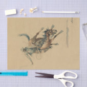 Cowboy on a Bucking Horse #3 by Edward Borein Seidenpapier (Handwerk)