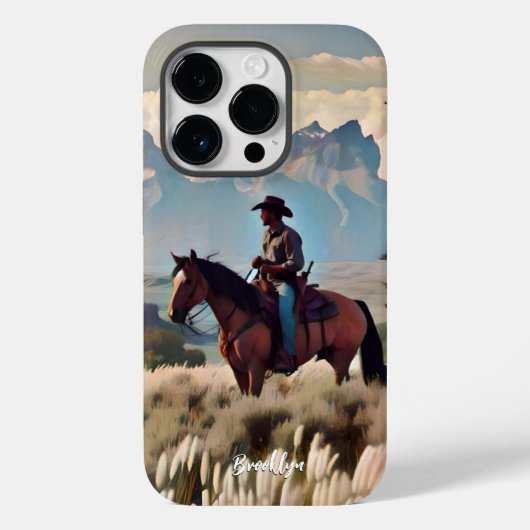 Cowboy on Bay Horse Case-Mate iPhone Hülle (Rückseite)