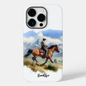 Cowboy on Bay Horse Case-Mate iPhone Hülle (Rückseite)