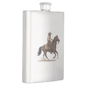 Cowboy On Horse Flachmann (Rechts)