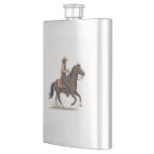 Cowboy On Horse Flachmann (Links)