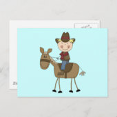 Cowboy on Horse Tshirts and Gifts Postkarte (Vorne/Hinten)