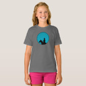Cowboy on Horseback Silhouette - Turquoise T-Shirt (Vorne ganz)