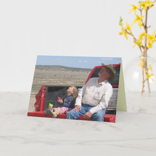 Cowboy Opa Geburtstag - Western Karte (Gelbe Blume)