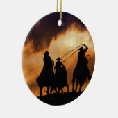 Cowboy-Ornament Keramik Ornament (Rechts)