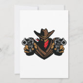 Cowboy Outlaw Einladung (Vorderseite)