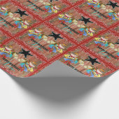 Cowboy-Packpapier Geschenkpapier (Ecke)