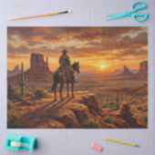 Cowboy Painted Desert Western Decoupage Seidenpapier (Basteln)