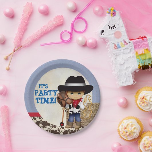 Cowboy-PapierTeller Pappteller (Party)