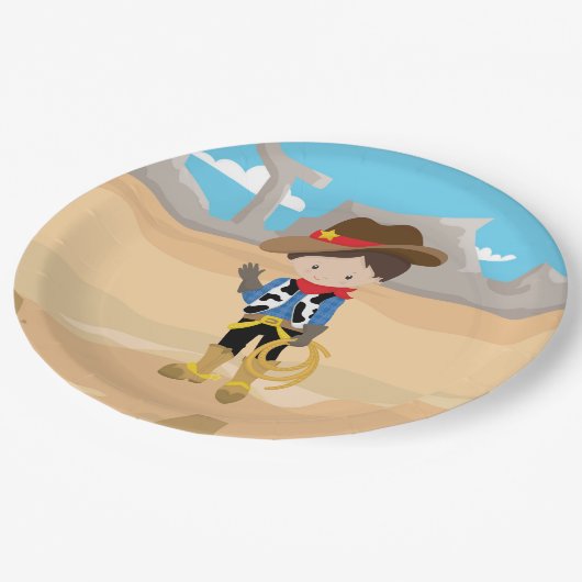 Cowboy Pappteller (Schrägansicht)