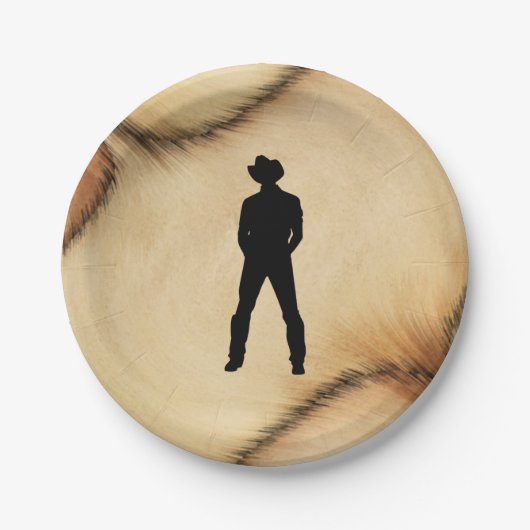 Cowboy Pappteller (Vorderseite)