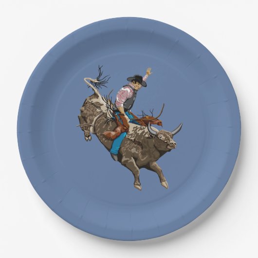 Cowboy Pappteller (Vorderseite)