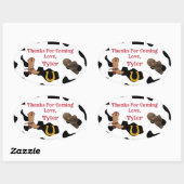 Cowboy Party Danke, Sticker (Blatt)