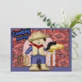 Cowboy-Party Einladung (Stehend Vorderseite)