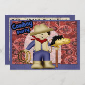 Cowboy-Party Einladung (Vorne/Hinten)